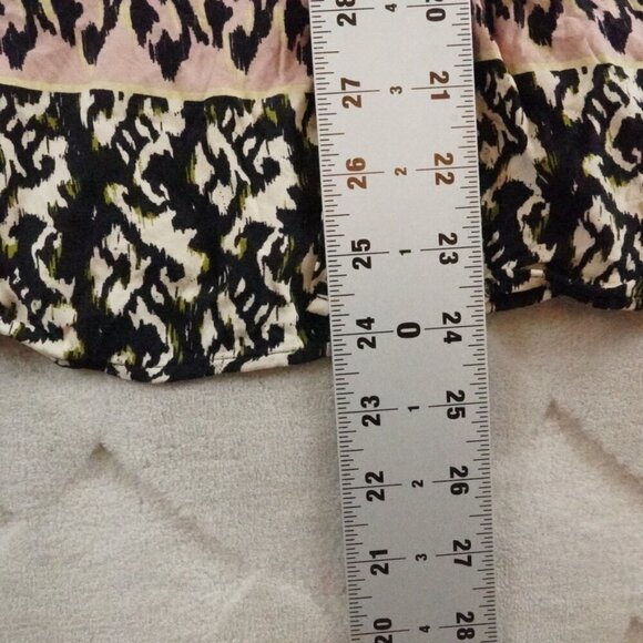Zara Animal Print Button Up Top Womens Medium Multi Color - Picture 7 of 10
